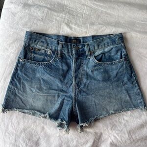 Polo by Ralph Lauren Women's Faded Blue Jean Shorts